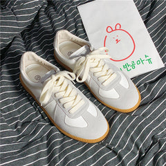 Women's White For Spring Korean Style Versatile German Sneakers