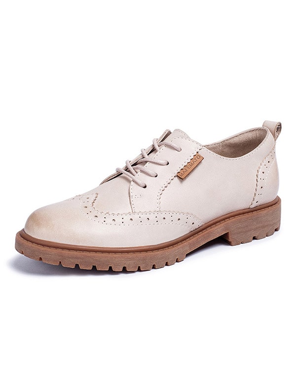 Spring British Handmade Genuine Leather Oxford Shoes