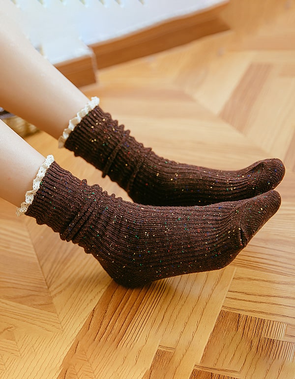 3 Pairs Autumn Winter Retro Long Cotton Socks