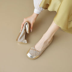 Round Head Comfortable Soft Retro Flat Shoes