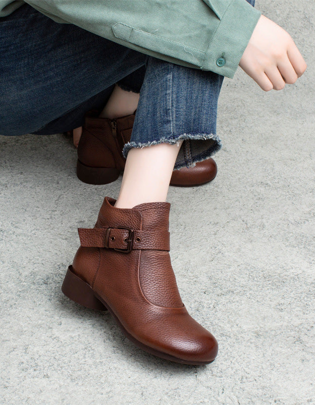 Ankle Buckle Comfortable Winter Ankle Boots