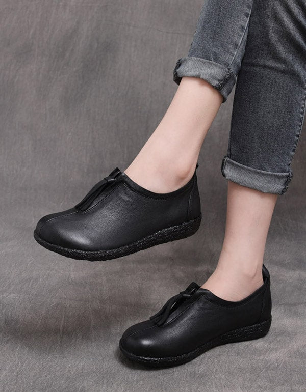 Autumn Handmade Retro Cow Tendon Women's Flats