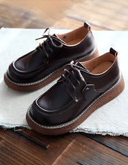 Autumn Platform Retro Lace-up Loafers