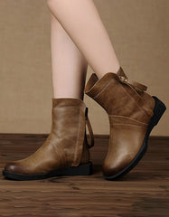 Autumn Winter Retro Handmade Short Boots