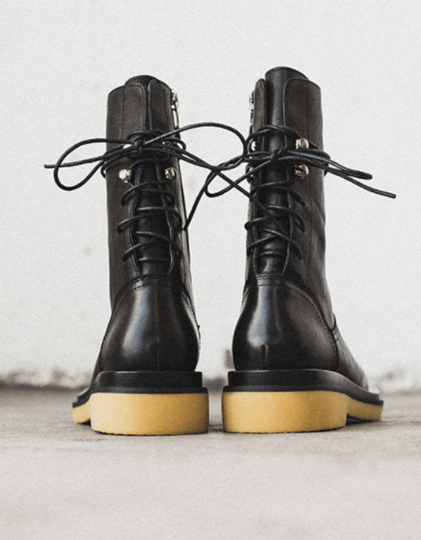 Autumn Winter Trend Back Lace Up Motorcycle Boots