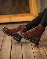 Autumn Winter Vintage Comfortable Velvet Short Boots