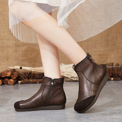 Handmade Retro Leather Women's Winter Boots