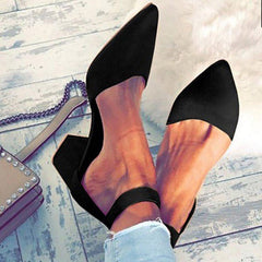 Women's Chunky Heel Pointed Toe Mid Heels