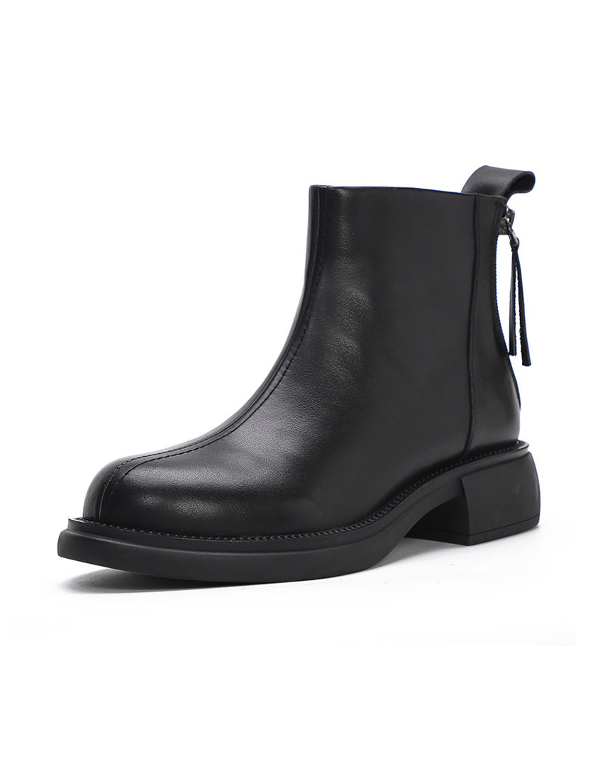 Back Double Zipper Chelsea Boots