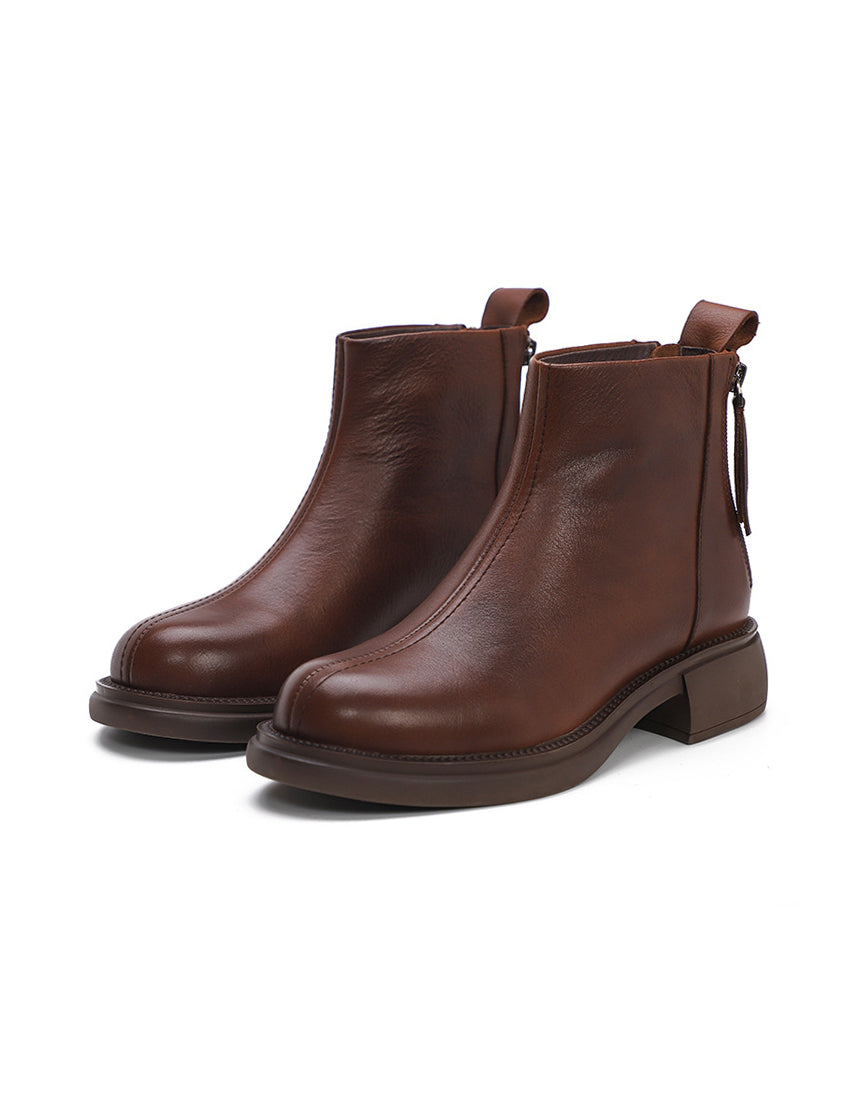 Back Double Zipper Chelsea Boots