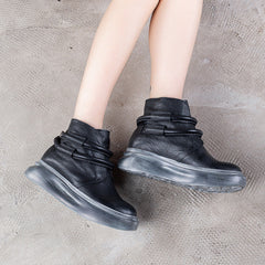 Belt Buckle Retro Boots | Gift Shoes