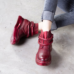 Belt Buckle Retro Boots | Gift Shoes