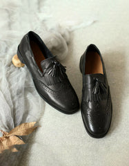 British Style Fashion Handmade Leather Oxford Shoes