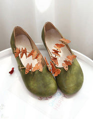 Butterfly Soft Leather Retro Flat Shoes