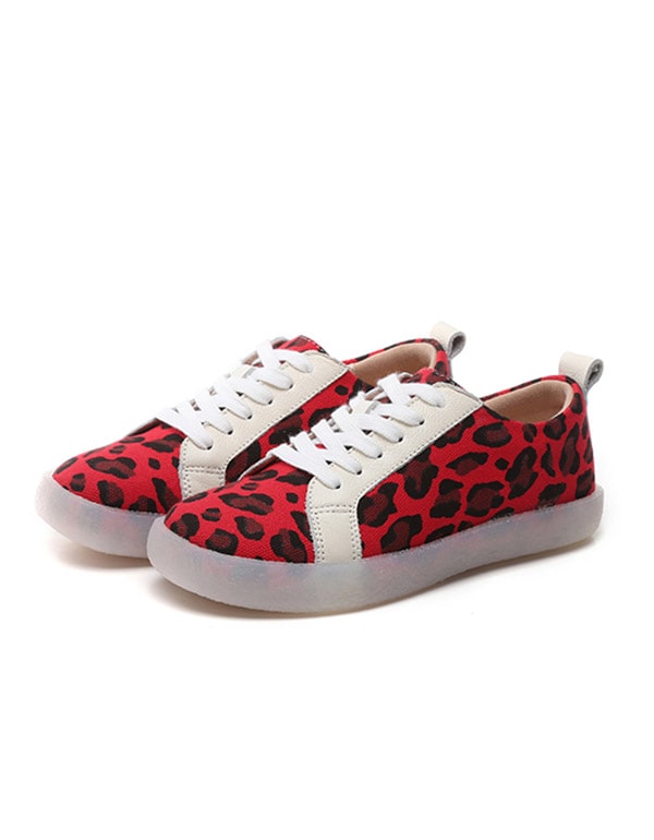 Canvas Print Women's Leopard Casual Shoes