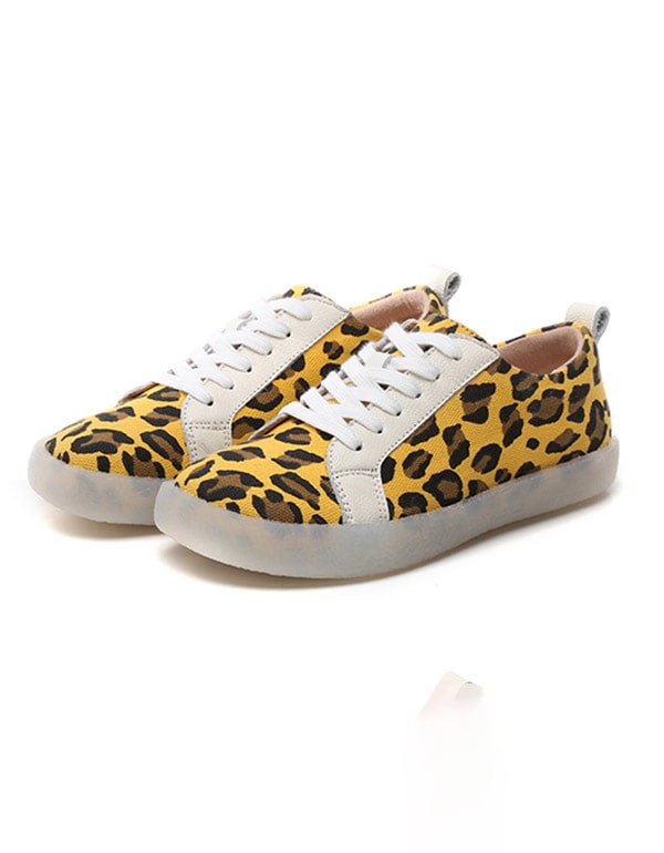 Canvas Print Women's Leopard Casual Shoes