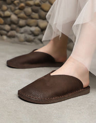 Comfortable Handmade Retro Leather Slippers 41