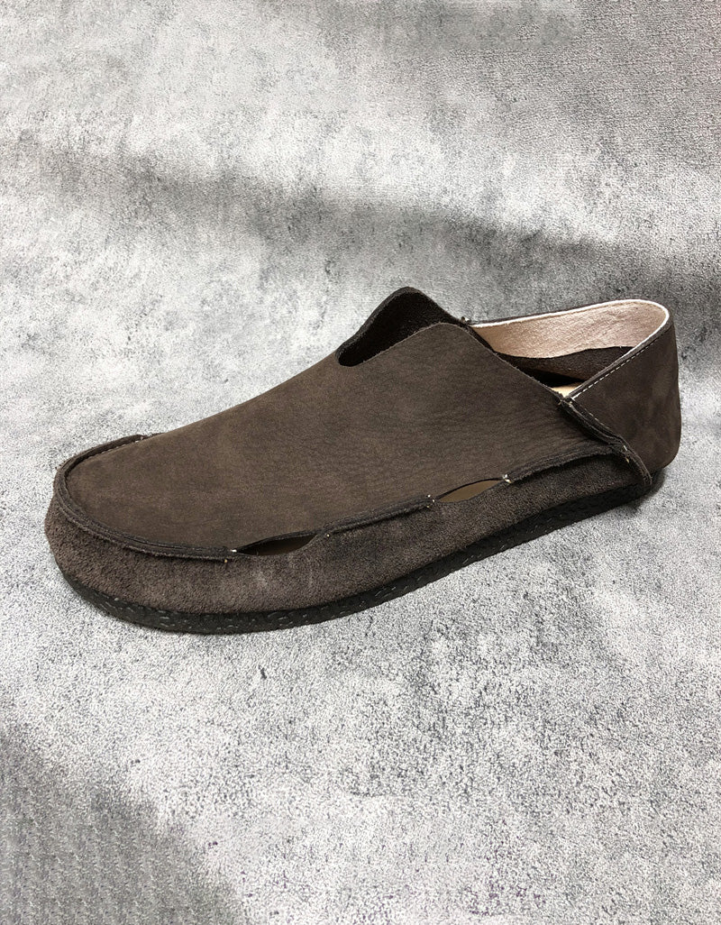 Cut-out Comfortable Soft Leather Suede Flats for Men 38-44