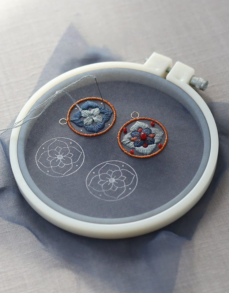 DIY Embroidery Earrings Gift (Including DIY materials)