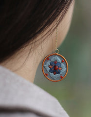 DIY Embroidery Earrings Gift (Including DIY materials)