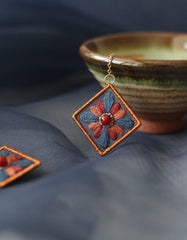 DIY Embroidery Earrings Gift (Including DIY materials)