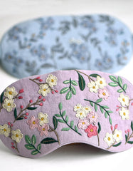 DIY Linen Embroidery Floral Blindfold(Including DIY materials)