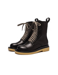 Autumn Winter Lace Up Combat Boots