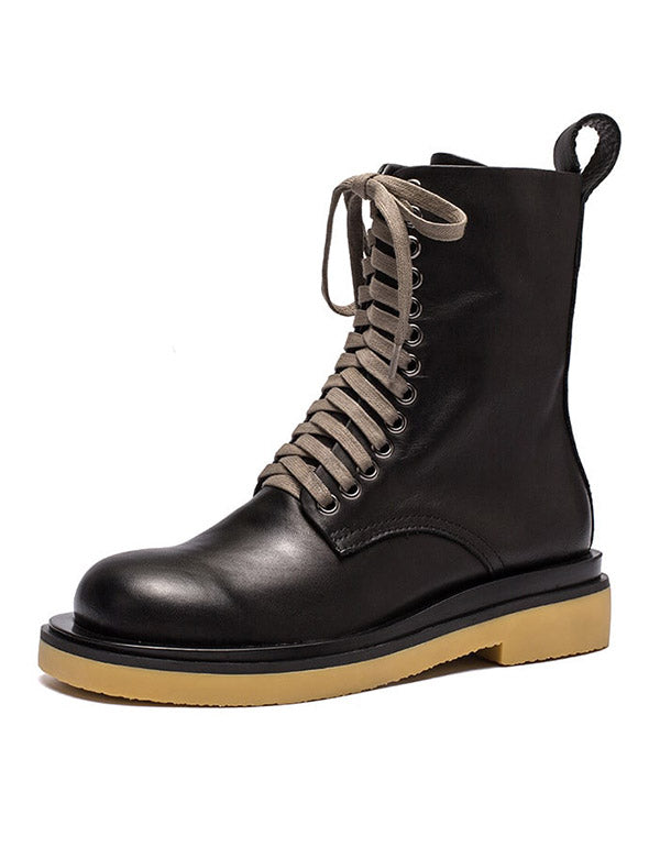 Autumn Winter Lace Up Combat Boots