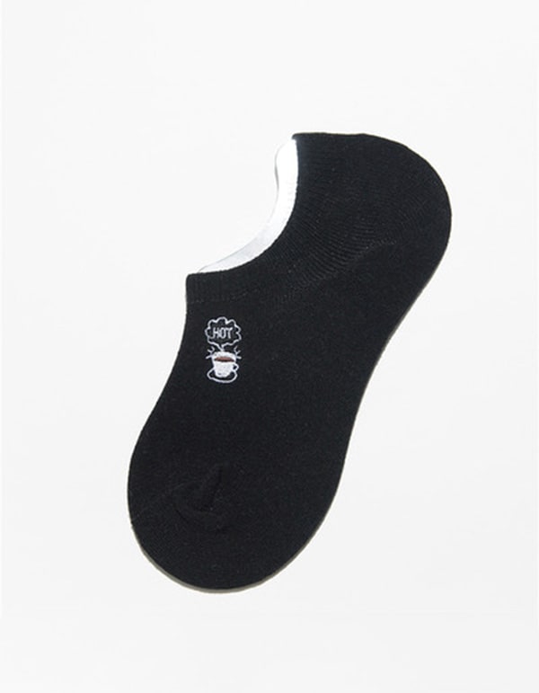 5 Pairs Non-slip Breathable Embroidery Cotton Socks