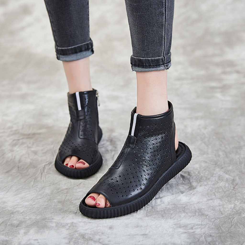 Casual Hollow Open Toe Sandals | Gift Shoes