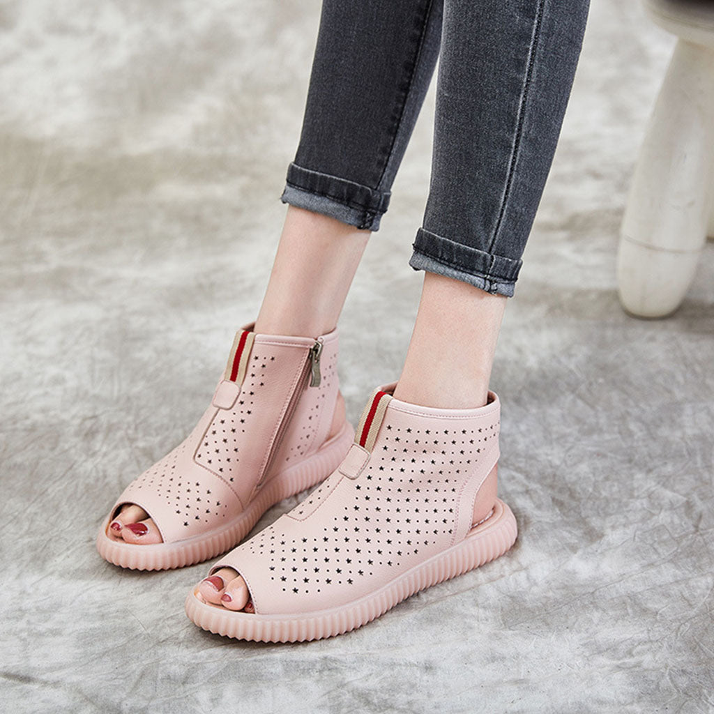 Casual Hollow Open Toe Sandals | Gift Shoes