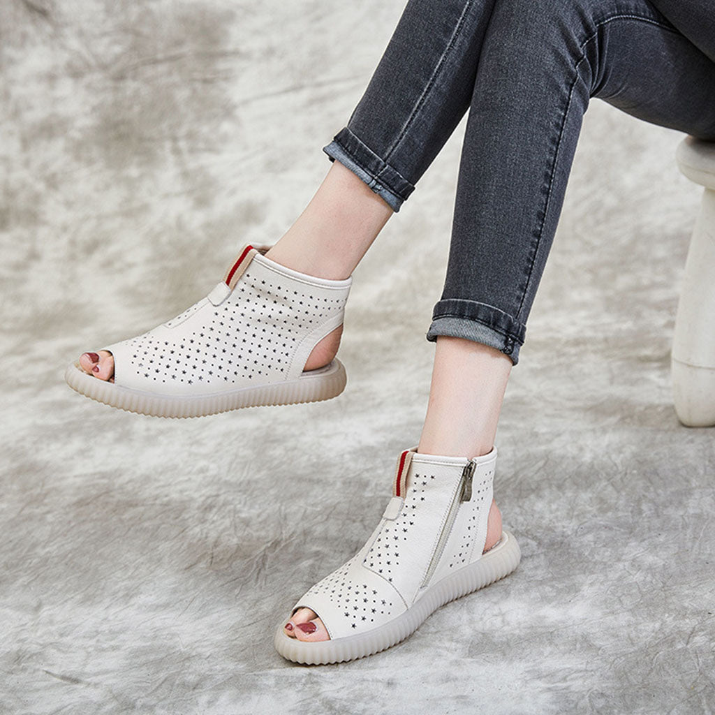 Casual Hollow Open Toe Sandals | Gift Shoes