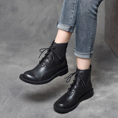 Handmade Wide Toe Winter Ankle Boots Women