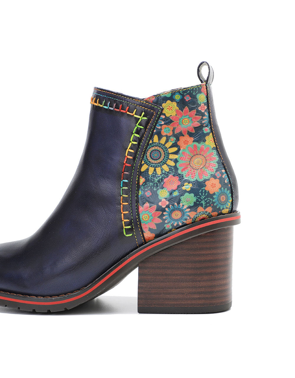 Hand-painted Leather Stitching Chelsea Boots