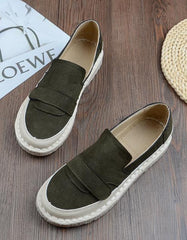 Hand-stitched Round Head Comfortable Loafers