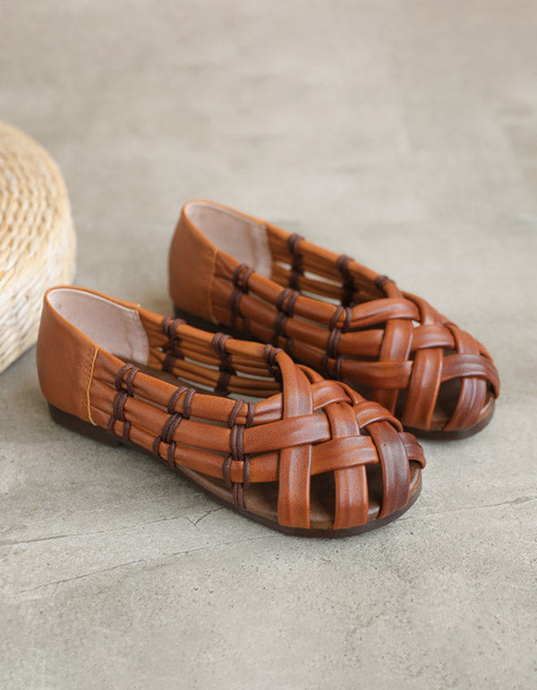 Retro Leather Hand-woven Sandals