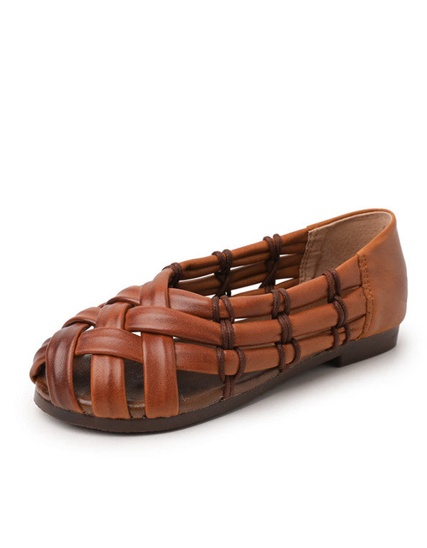 Retro Leather Hand-woven Sandals