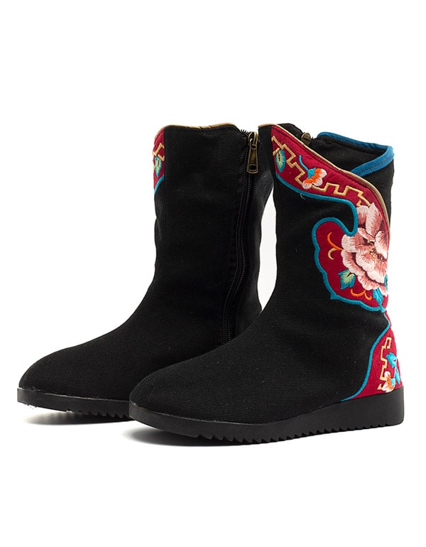 Handmade Cotton Embroidered Ethnic Style Boots