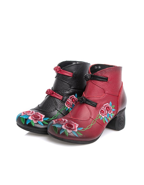 Handmade Embroidery Ethnic Style Boots for Women