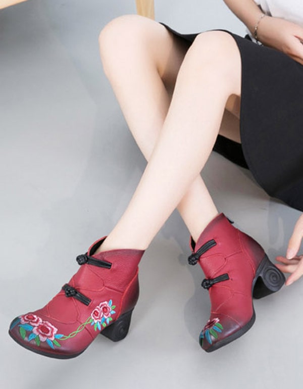 Handmade Embroidery Ethnic Style Boots for Women