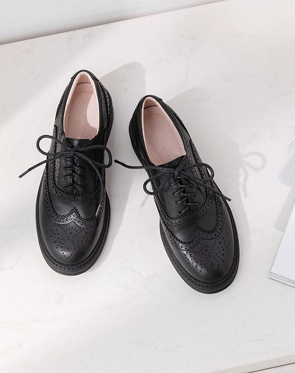 Vintage Lace Up Oxford Shoes for Women