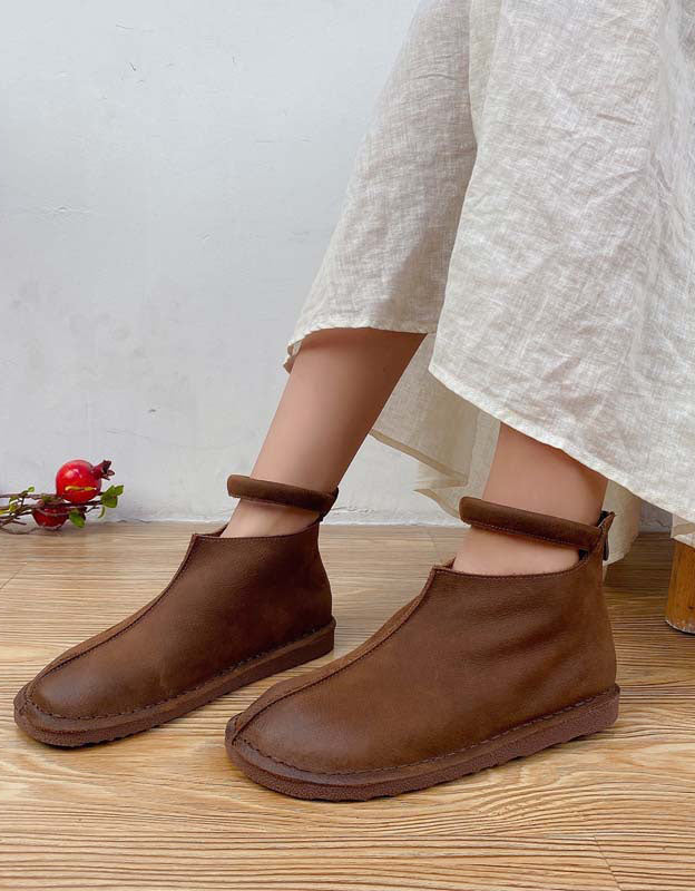 Handmade Retro Comfortable Ankle Boots