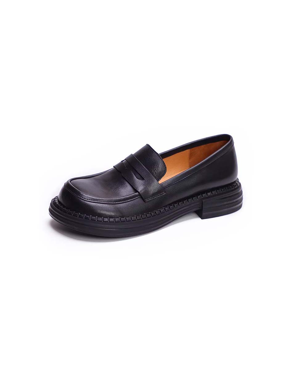 Handmade Retro Leather Soft Sole Loafers