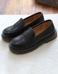 Handmade Round Head Mary Jane Shoes Loafers 41