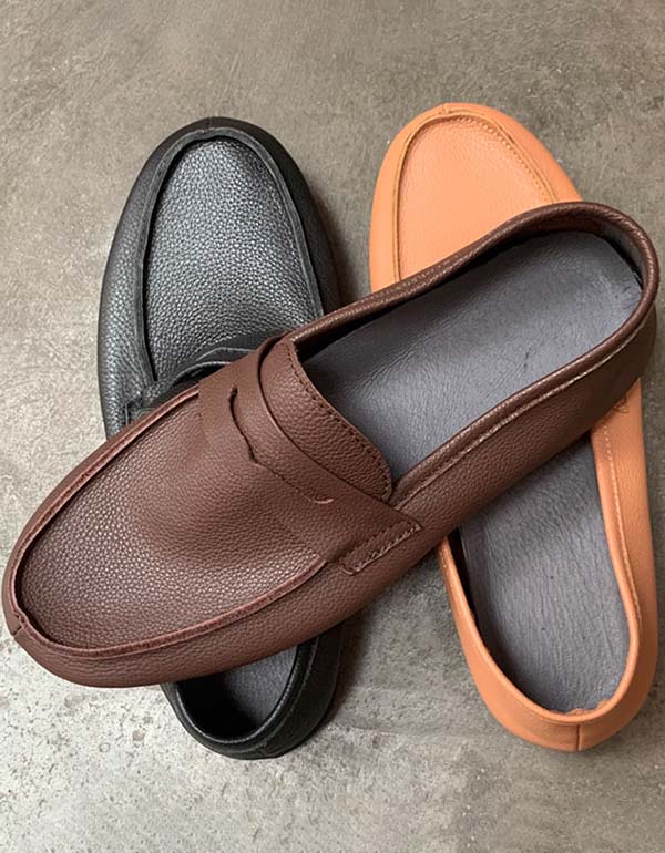 Handmade Retro Soft Leather Loafers for Men