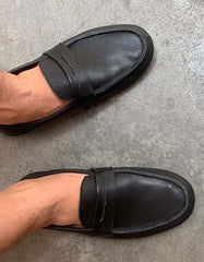 Handmade Retro Soft Leather Loafers for Men