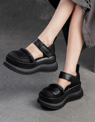 Handmade Retro Wide Toe Box Platform Sandals