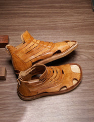 Handmade Retro Woven Roman Sandals for Men