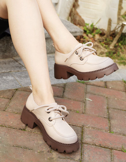 Lace-up Vintage Chunky Mary Jane