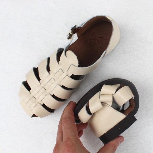 Vintage Strappy Close-toe Flat Sandals | 35-41